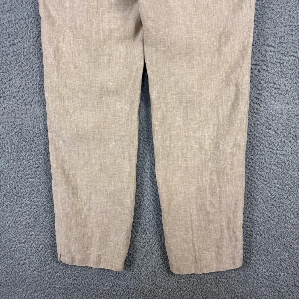 Jos A Bank 1905 Dress Pants Mens 36x31 Beige Linen Flat Front Straight Summer